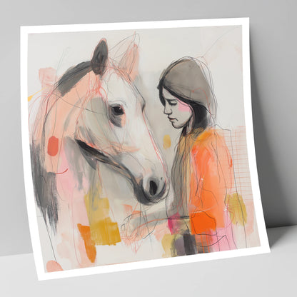 Unspoken Bond horse & rider art print