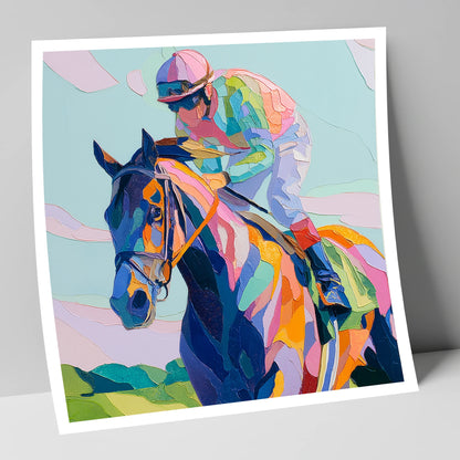 Technicolour Sprint racing horse art print