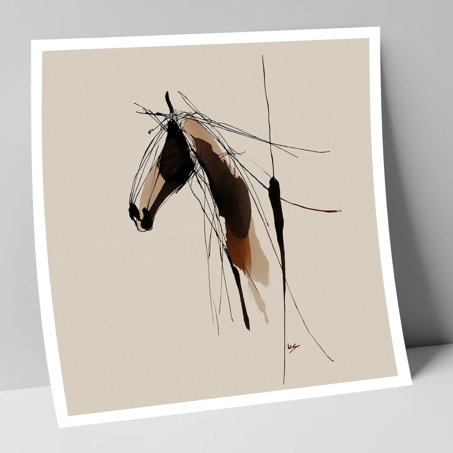 Fluid Grace horse portrait art print