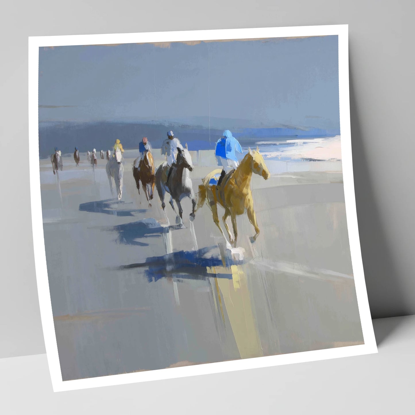 Coastal Morning String racing horse art print