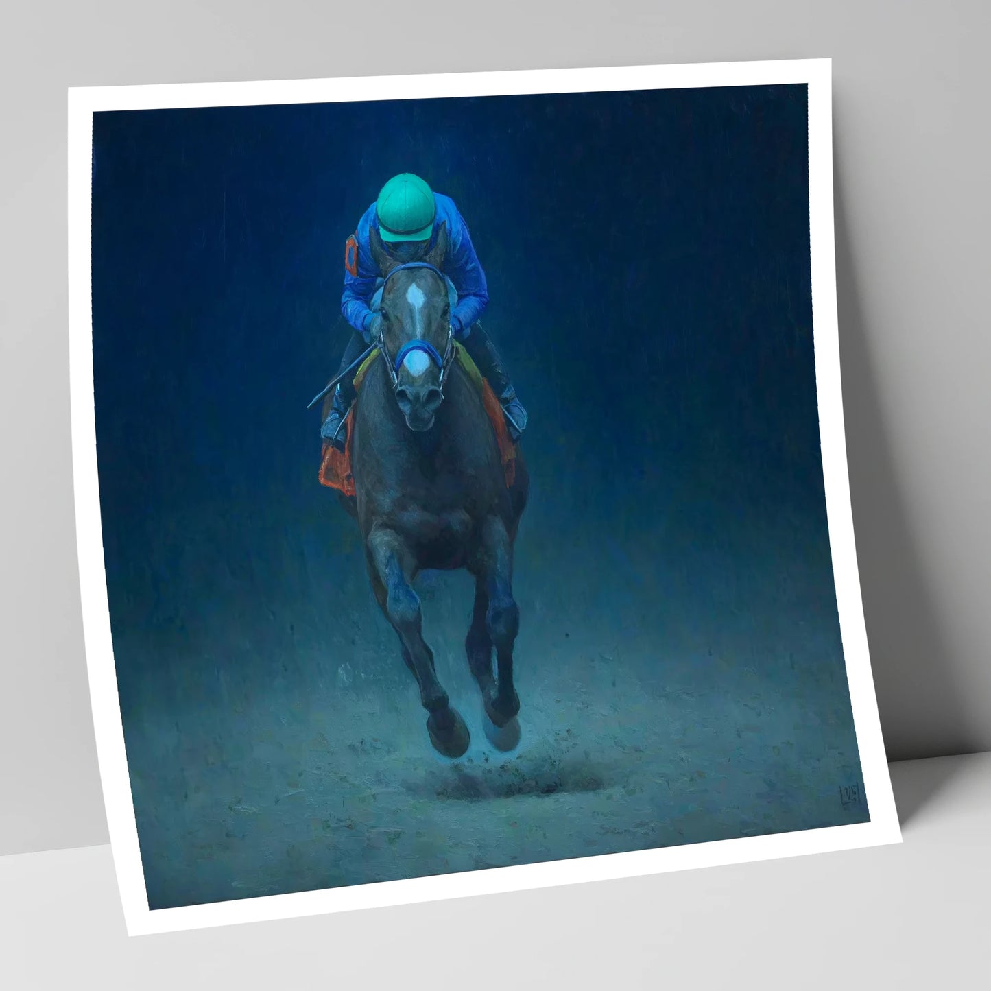 The Indigo Gallop racing horse art print