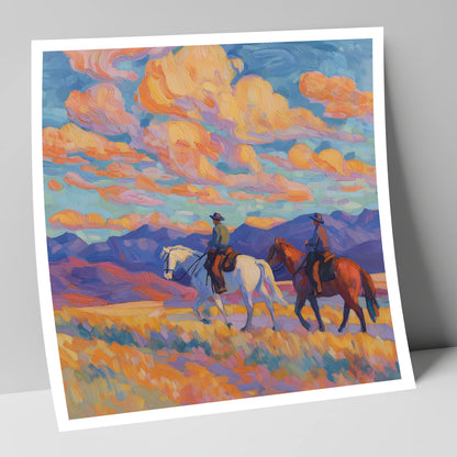 Painted Horizon Riders horse landscape art print