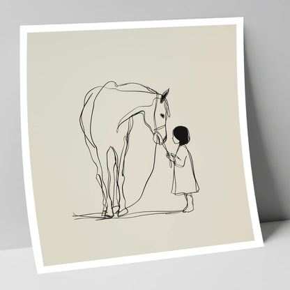 Quiet Trust horse & rider art print