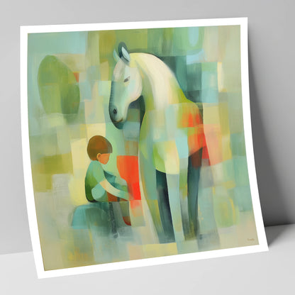 The Quiet Companion horse & rider art print