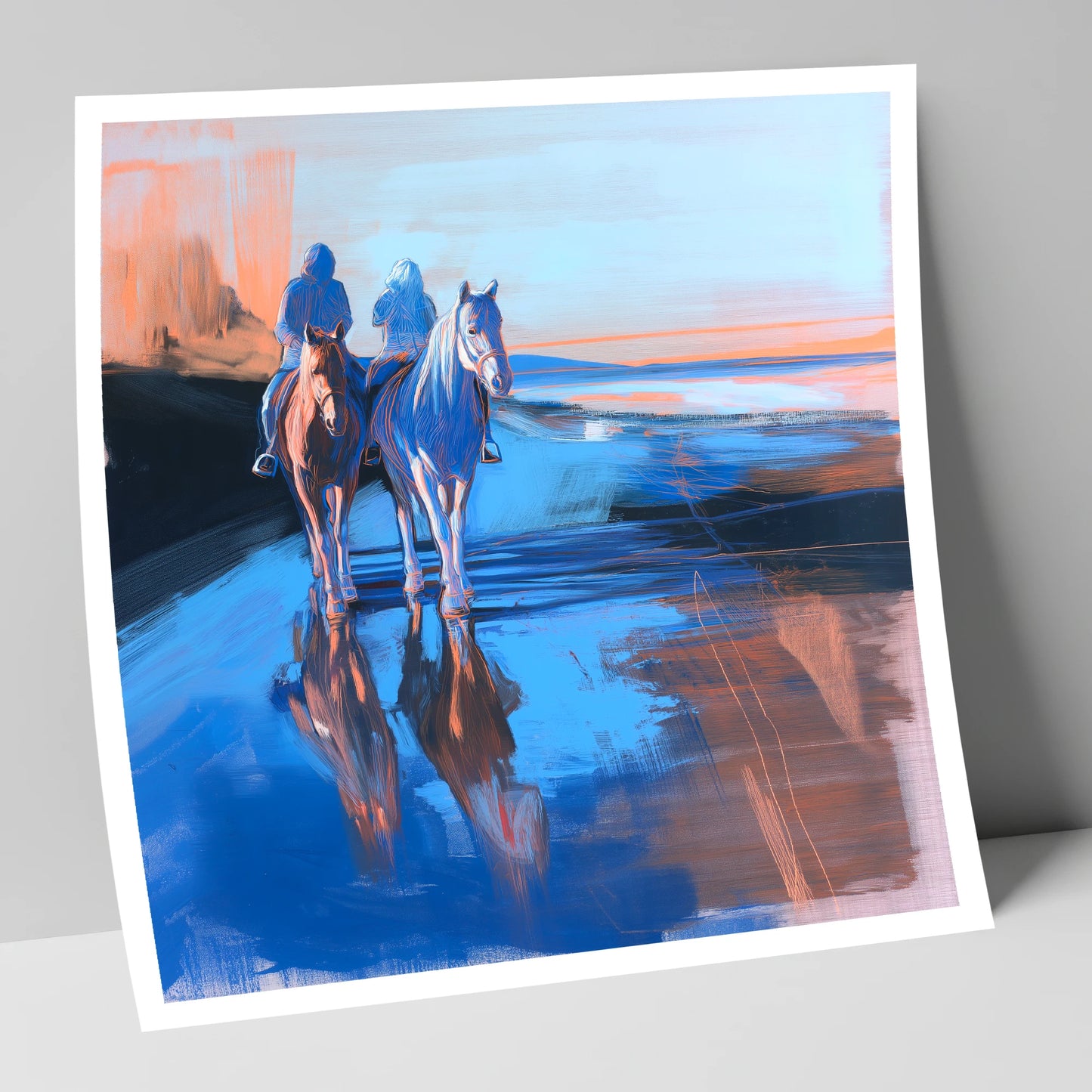 Shoreline Companions horse landscape art print