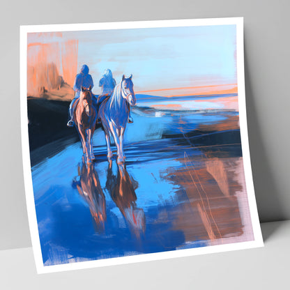 Shoreline Companions horse landscape art print