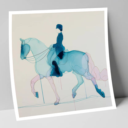 Fluid Dressage Grace dressage horse art print