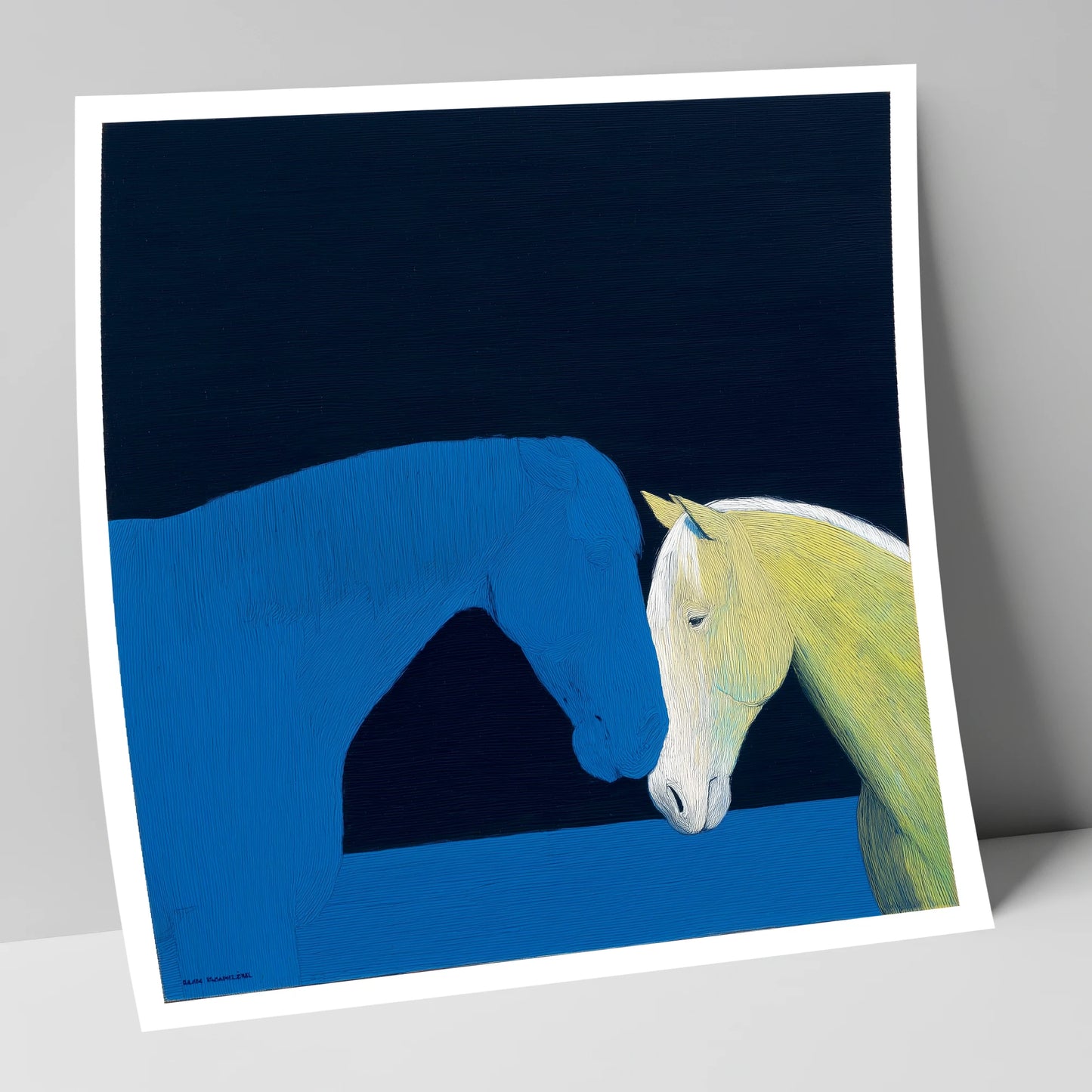 Silent Greeting horse portrait art print