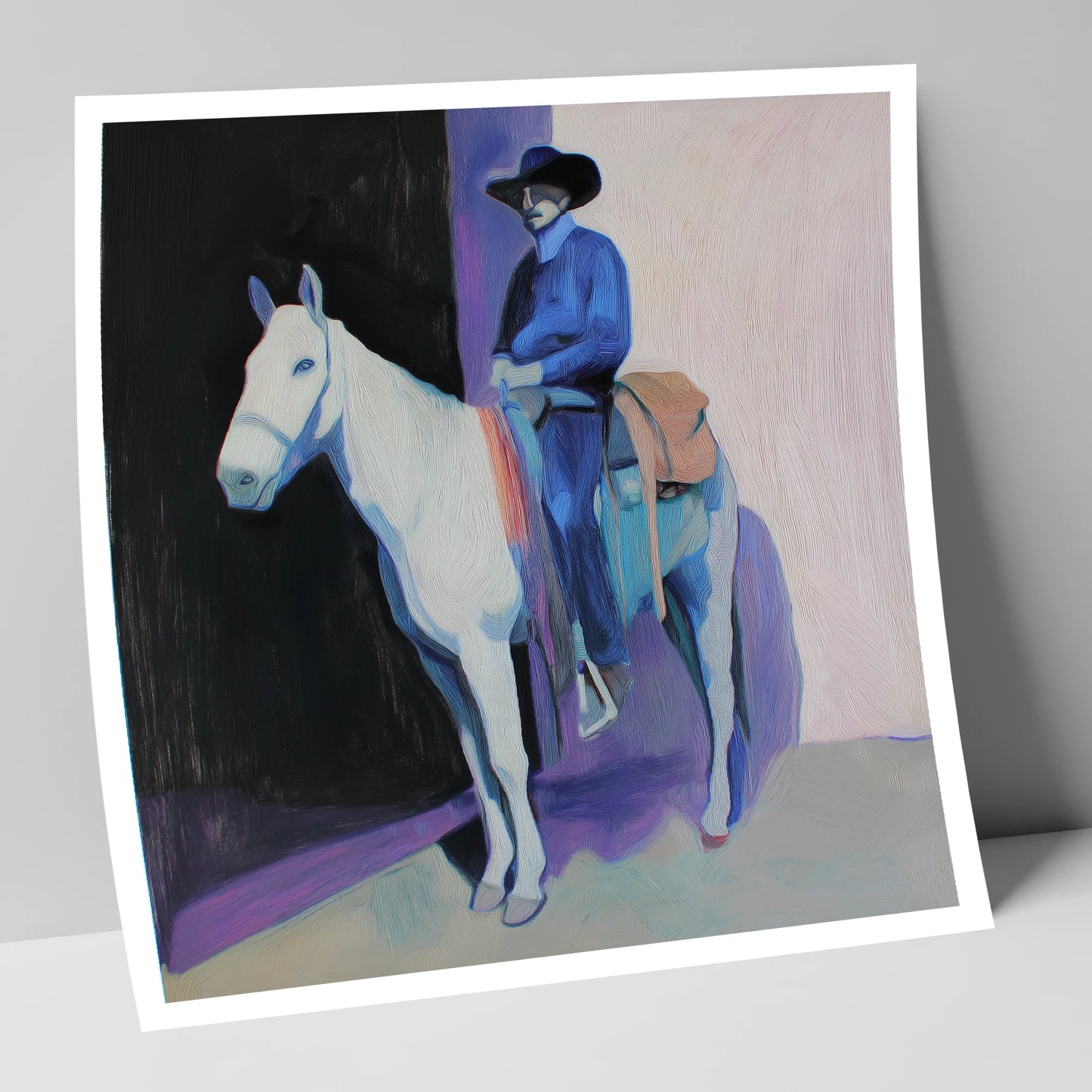 The Indigo Rider western horse art print