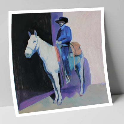 The Indigo Rider western horse art print