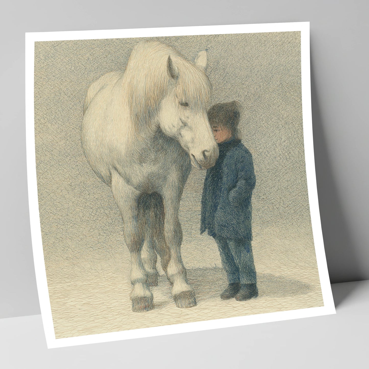 Quiet Trust horse & rider art print