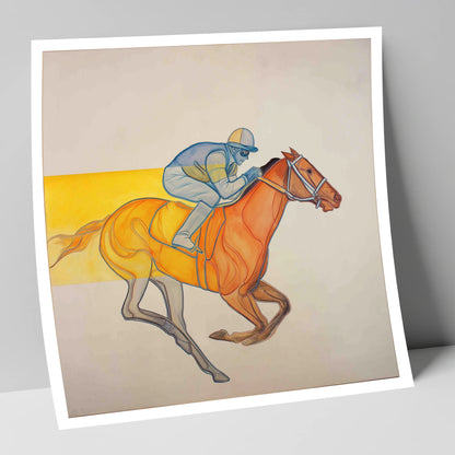 Radiant Racing Stride racing horse art print