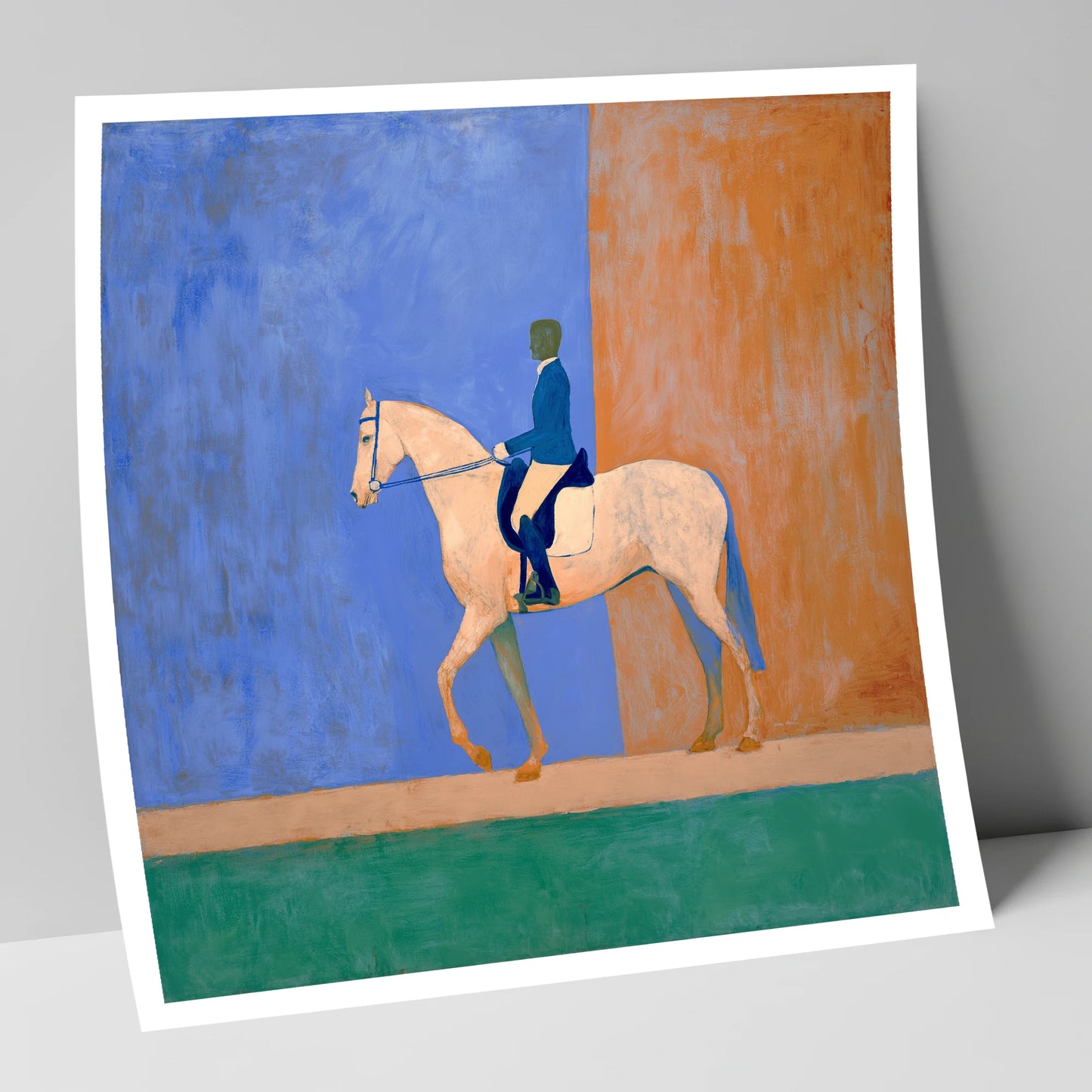 Contemporary Dressage Silhouette dressage horse art print