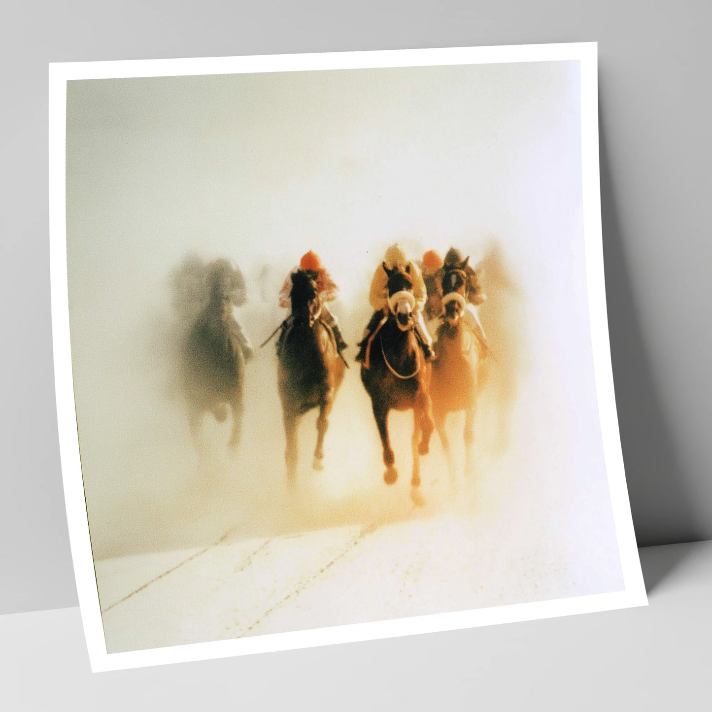 Emerging From The Mist racing horse art print
