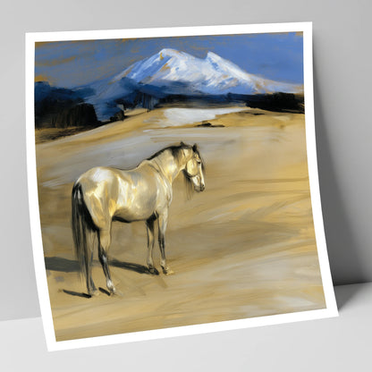 Mountain Sentinel horse landscape art print