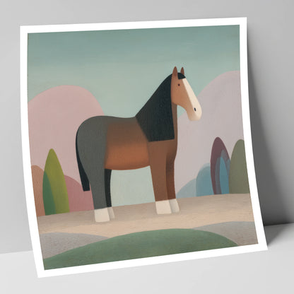 The Patient Cob horse breed art print
