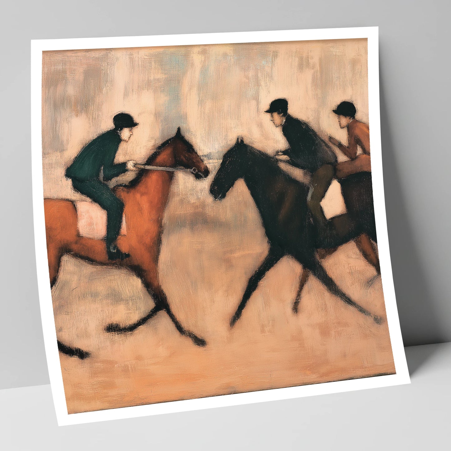 Meeting on the Gallops racing horse art print