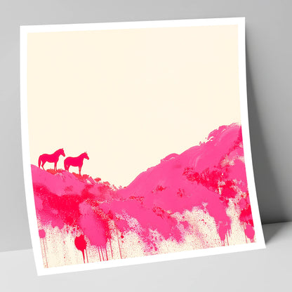 Magenta Ridge horse landscape art print