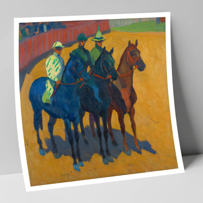 Anticipation in the Ring racing horse art print