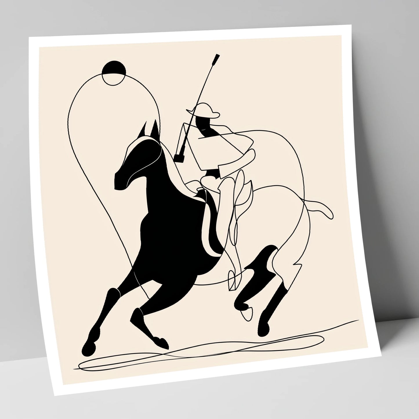 The Polo Swing polo horse art print