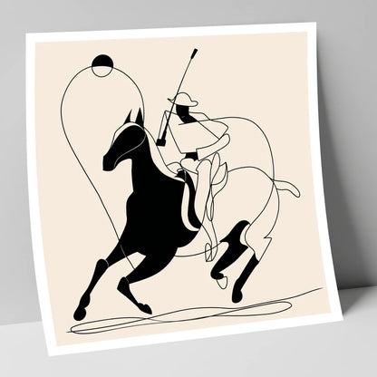 The Polo Swing polo horse art print