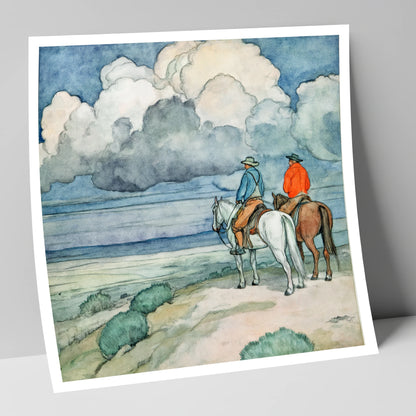 The Gathering Storm horse landscape art print