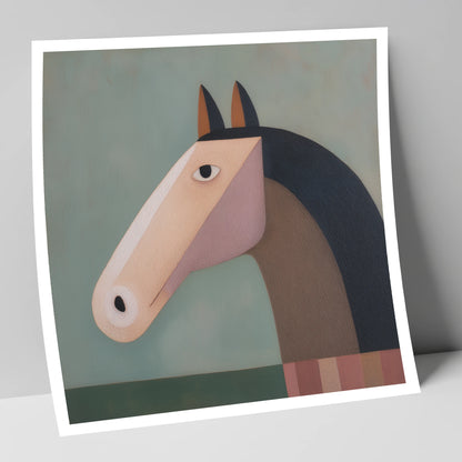 Modernist Equine Form horse portrait art print