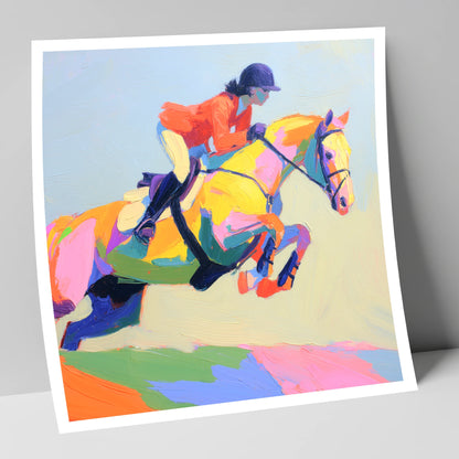 Chromatic Showjumper show jumping horse art print