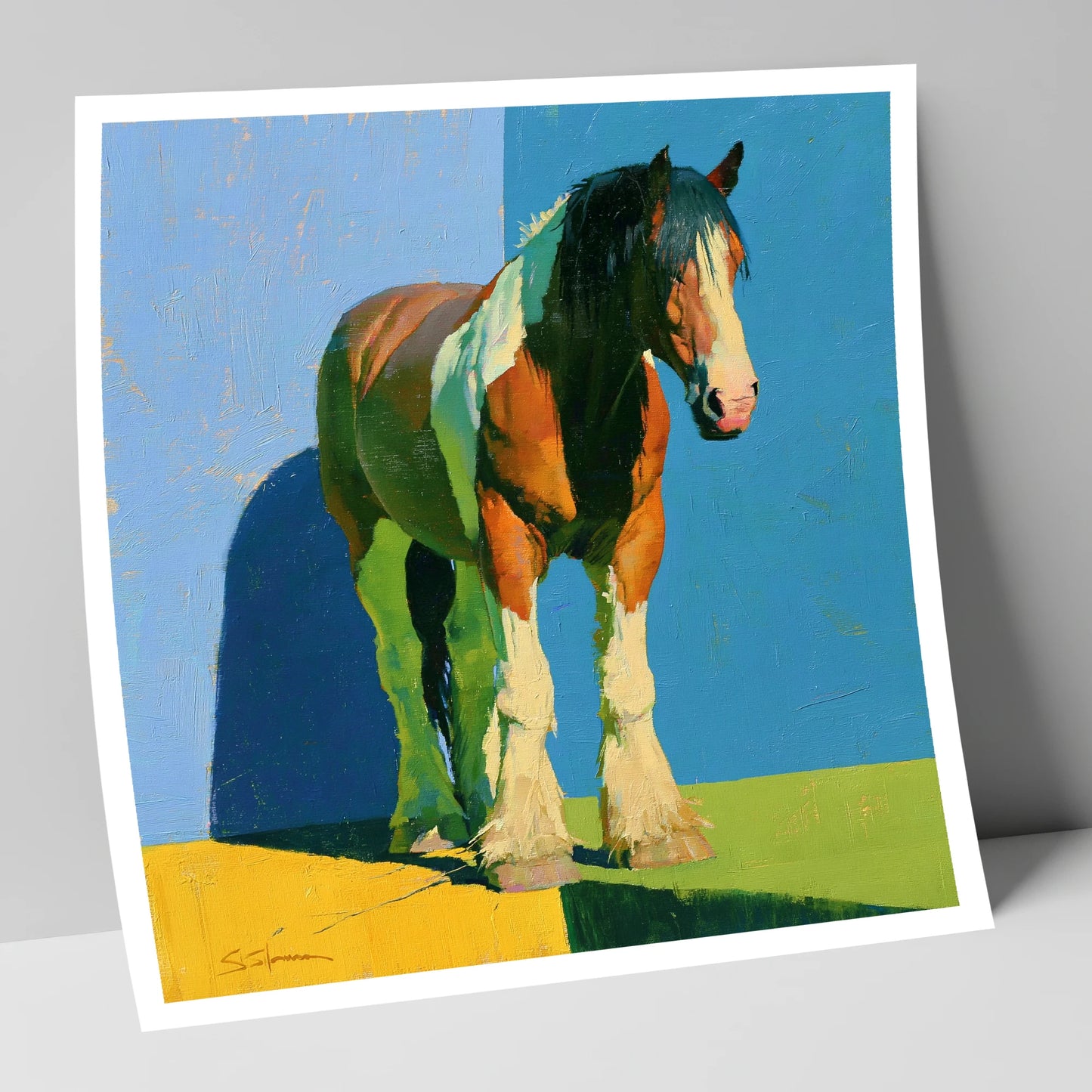 Heavy Horse in Bright Sunlight horse breed art print