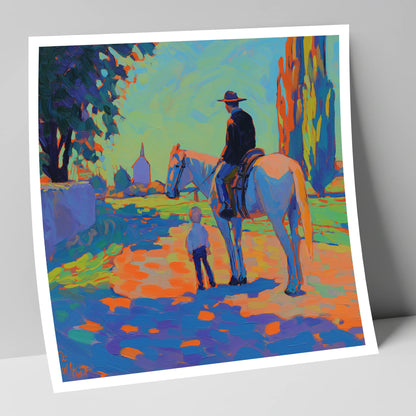 The Young Admirer horse & rider art print