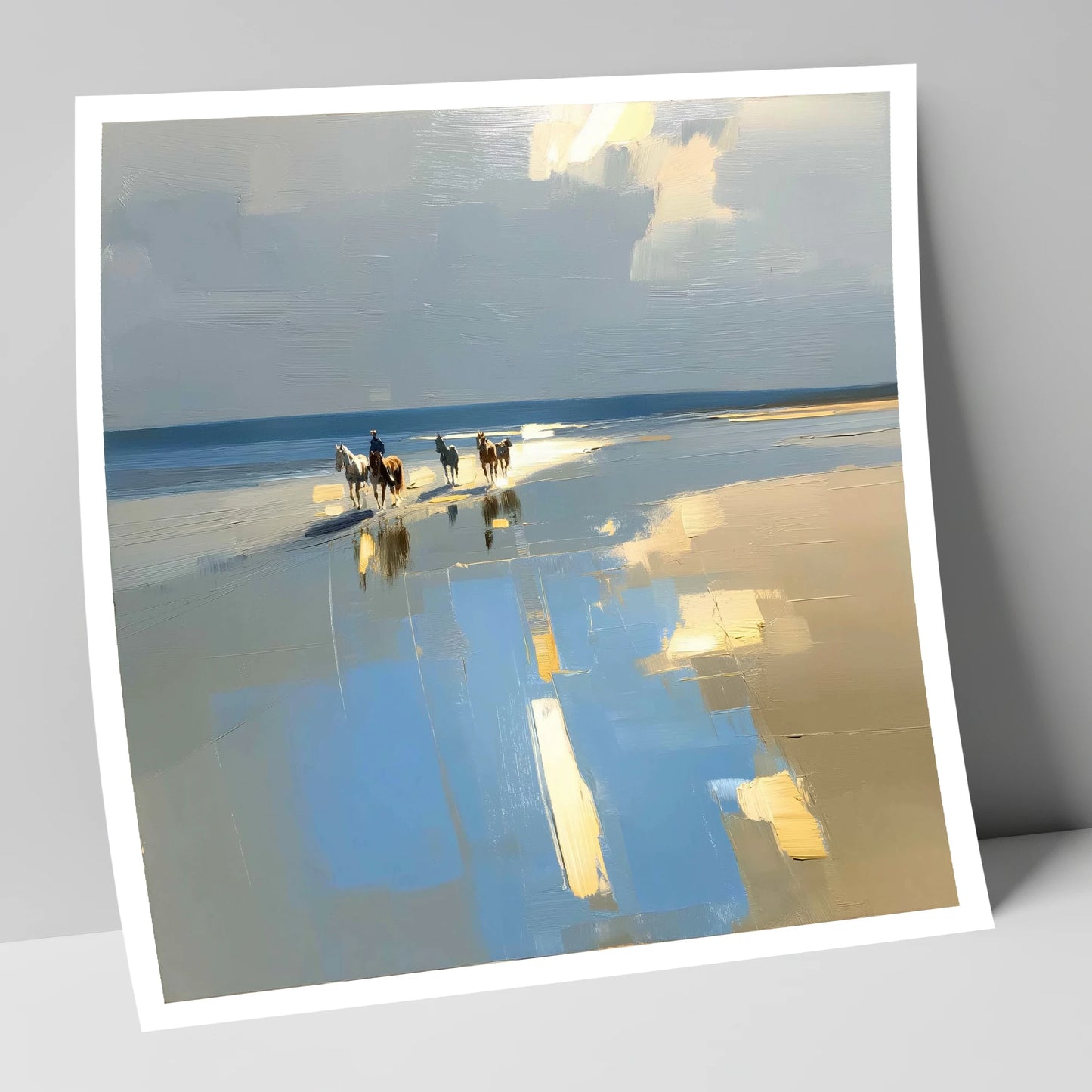 Coastal Hack Reflections horse landscape art print
