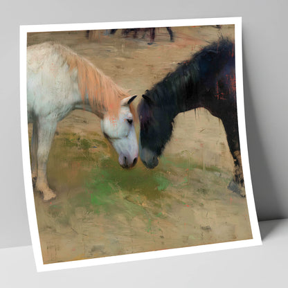 Gentle Connection horse portrait art print