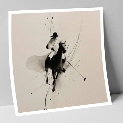 Poised for the Strike polo horse art print