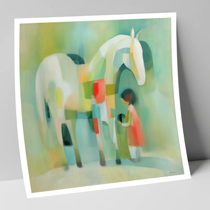 The Quiet Connection horse & rider art print