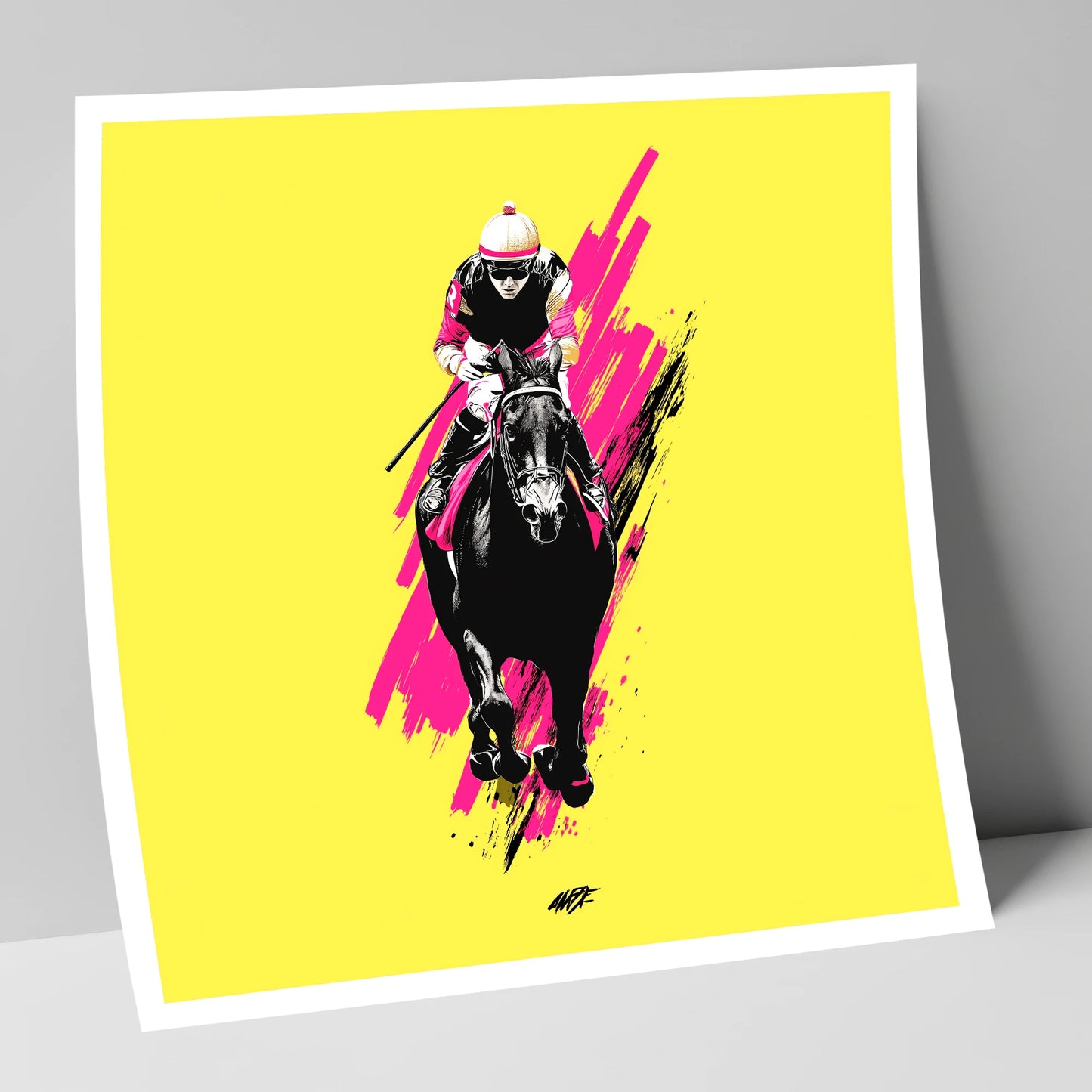 The Front Runner racing horse art print