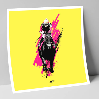 The Front Runner racing horse art print