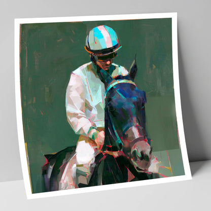 Pre-Race Focus racing horse art print