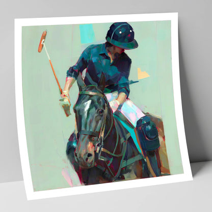 The Decisive Strike polo horse art print