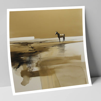 Solitary Horizon horse landscape art print
