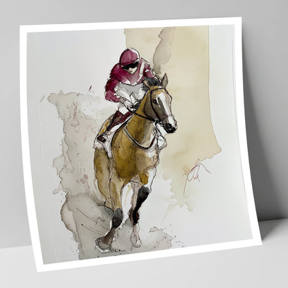 The Final Furlong racing horse art print