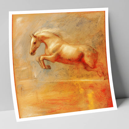 Ethereal Flight show jumping horse art print