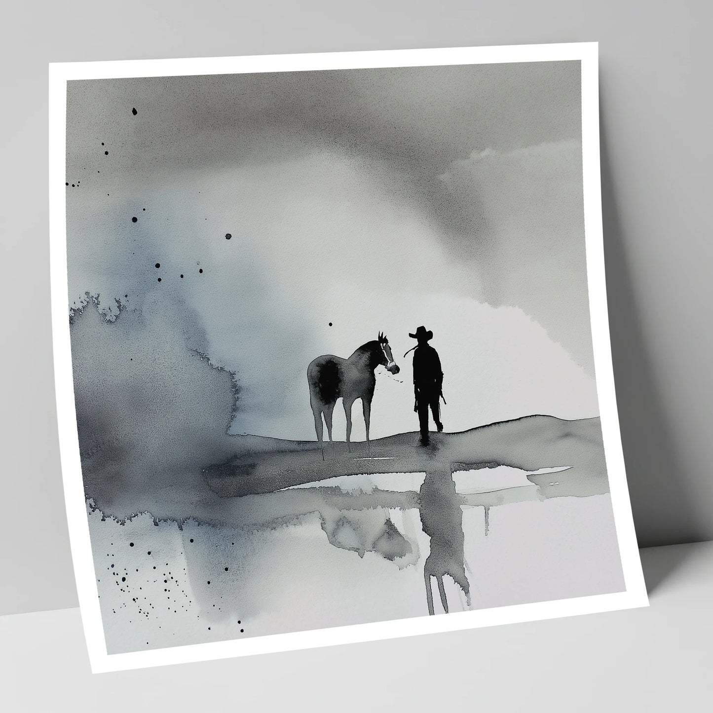 Silent Western Horizon western horse art print