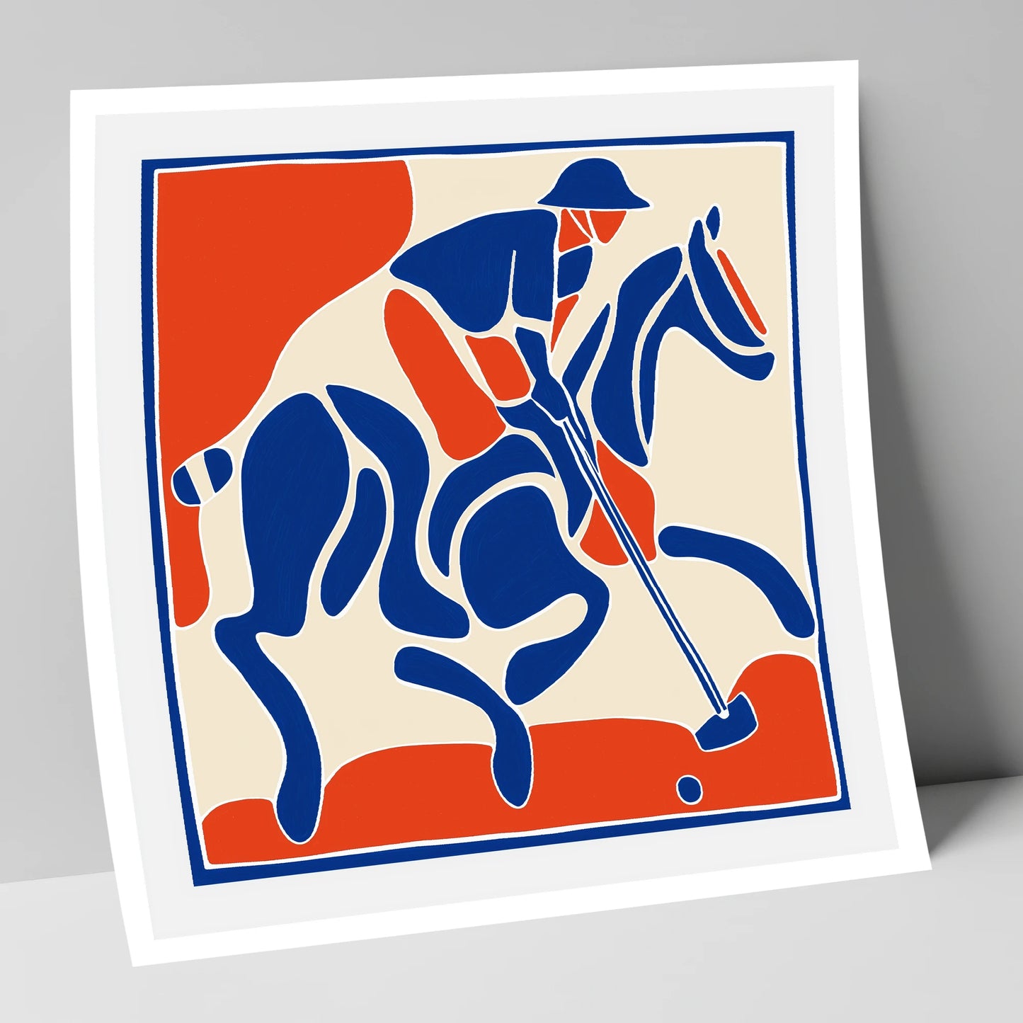 The Decisive Strike polo horse art print