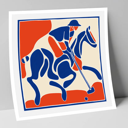 The Decisive Strike polo horse art print
