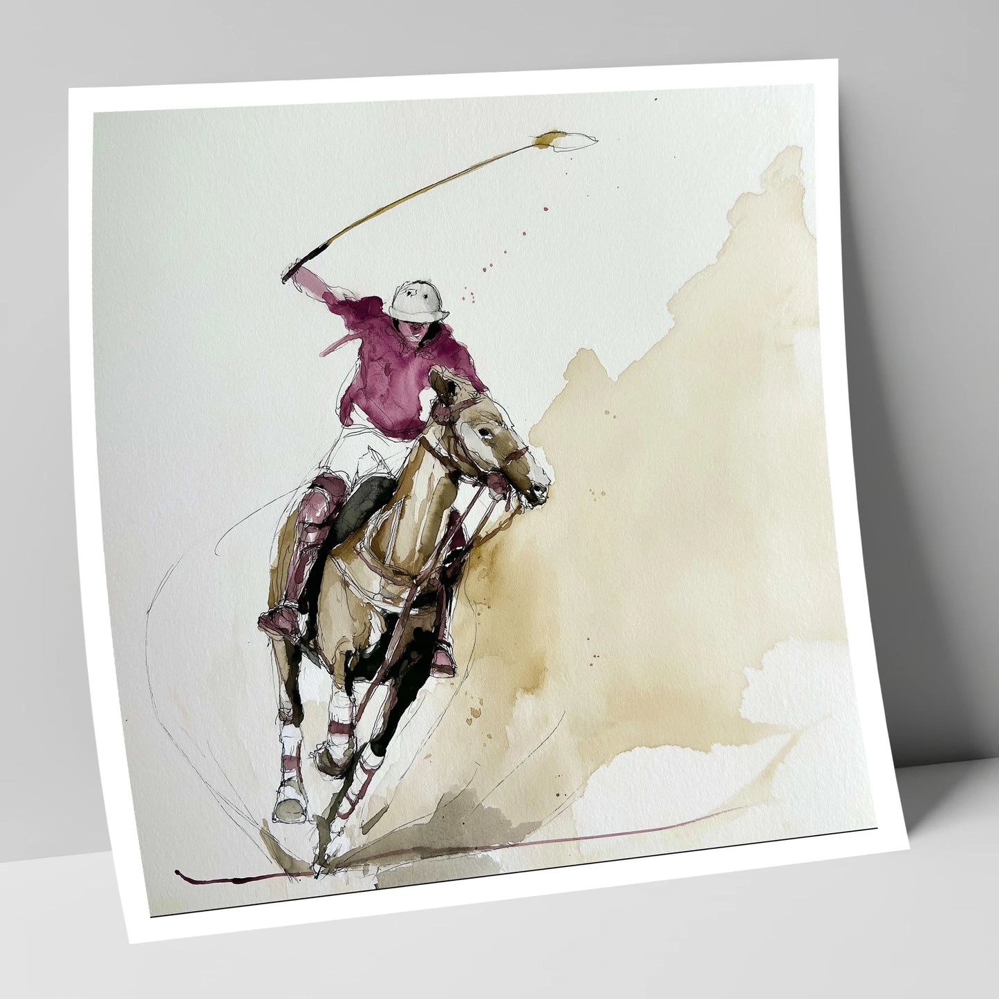 The Decisive Swing polo horse art print