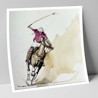 The Decisive Swing polo horse art print