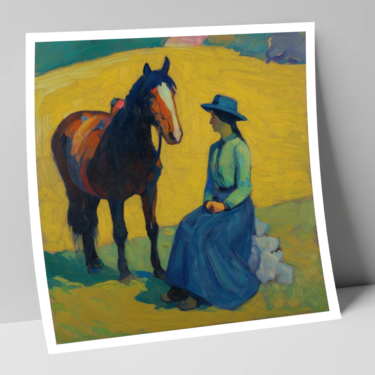 The Radiant Exchange horse & rider art print