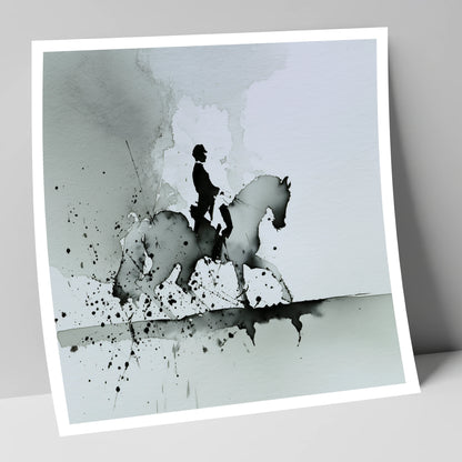 Silhouetted Dressage Elegance dressage horse art print