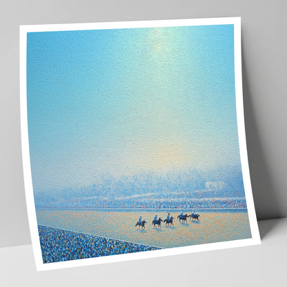Luminous Morning Race racing horse art print