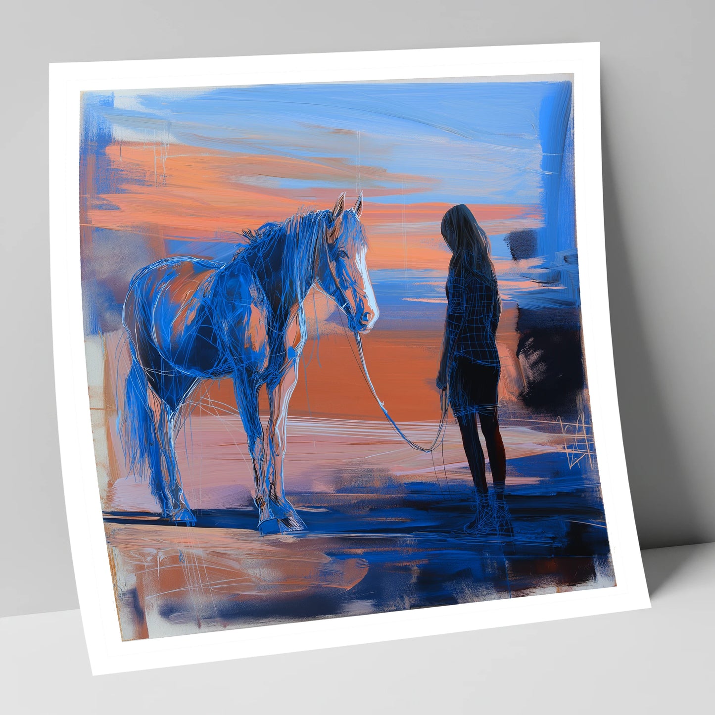 The Quiet Language horse & rider art print